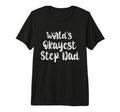 Mens Worlds Okayest Step Dad Gifts T-Shirt - Fun Novelty Design for Adults - T-Shirt, Sweatshirt, Hoodie