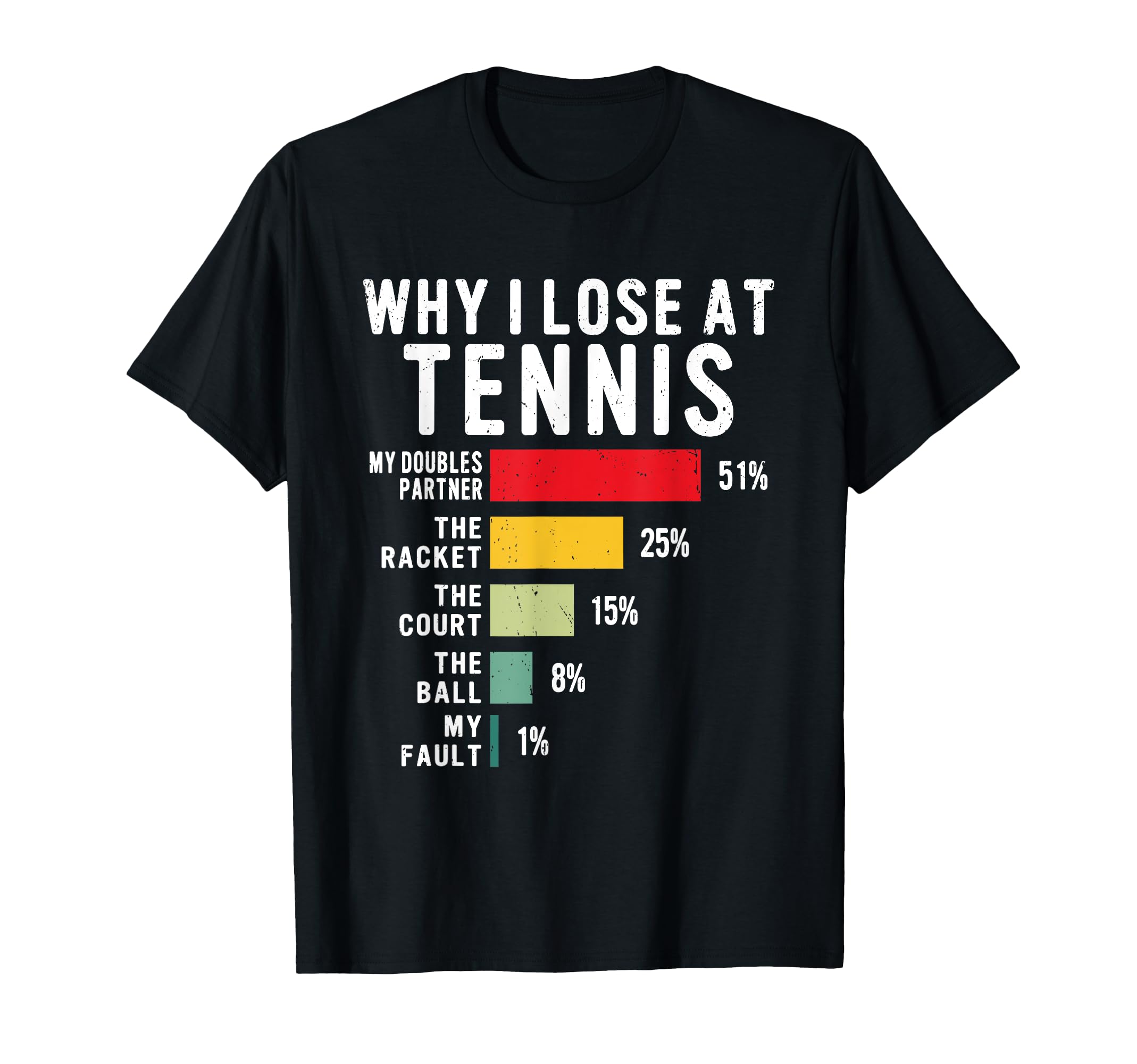 Why I Lose Tennis Tennis Player Lover T-Shirt - Fun Novelty Design Unisex - T-Shirt, Sweatshirt, Hoodie