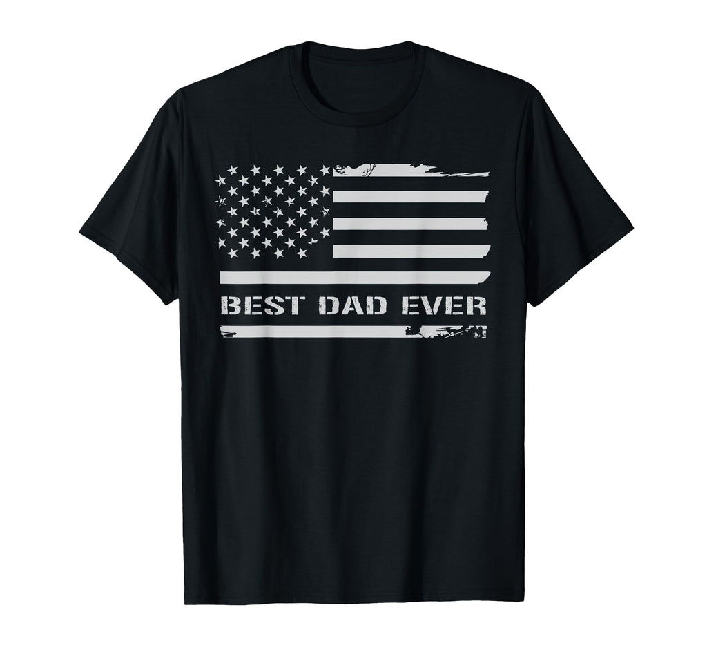 Best Dad Ever American Flag Grandpa T-Shirt - Custom Art Print for Adults - T-Shirt, Sweatshirt, Hoodie