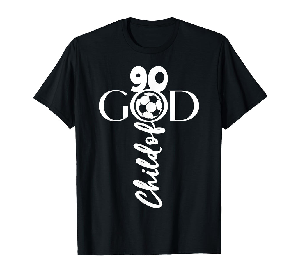 Jesus Christ 90 Years Child God Soccer 90Th T-Shirt - Graphic Print Unisex - T-Shirt, Sweatshirt, Hoodie