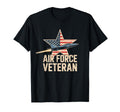 Air Force Veteran Us American Flag Dad T-Shirt - Minimalist Print Unisex - T-Shirt, Sweatshirt, Hoodie