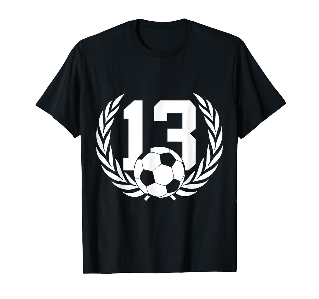 Number 13 Years Soccer 13Th Birthday T-Shirt - Graphic Print for Adults - T-Shirt, Sweatshirt, Hoodie