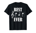 Best Dad Ever Music Notes Musician T-Shirt - Minimalist Print Men Women - T-Shirt, Sweatshirt, Hoodie