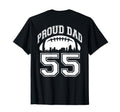 Custom Proud Football Dad Number 55 T-Shirt - Aesthetic Graphic Unisex - T-Shirt, Sweatshirt, Hoodie