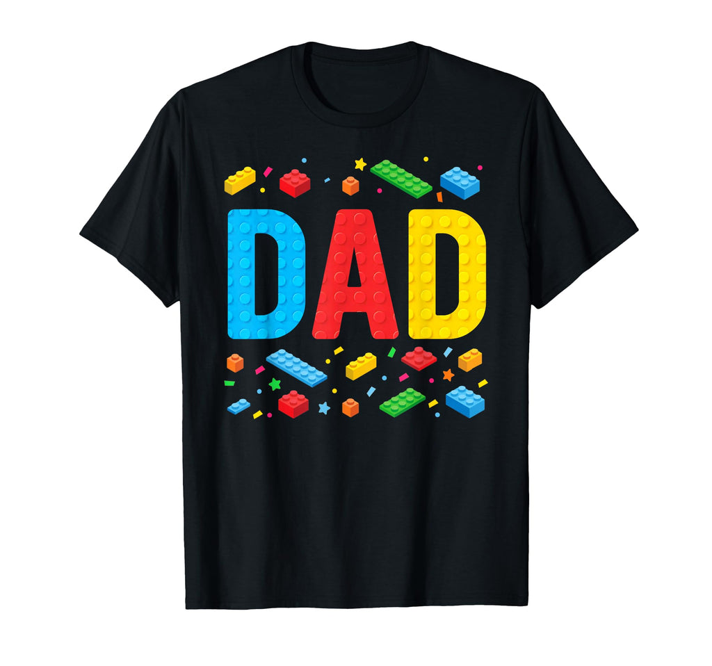 Dad Master Builder Building Bricks T-Shirt - Custom Art Print Men Women - T-Shirt, Sweatshirt, Hoodie