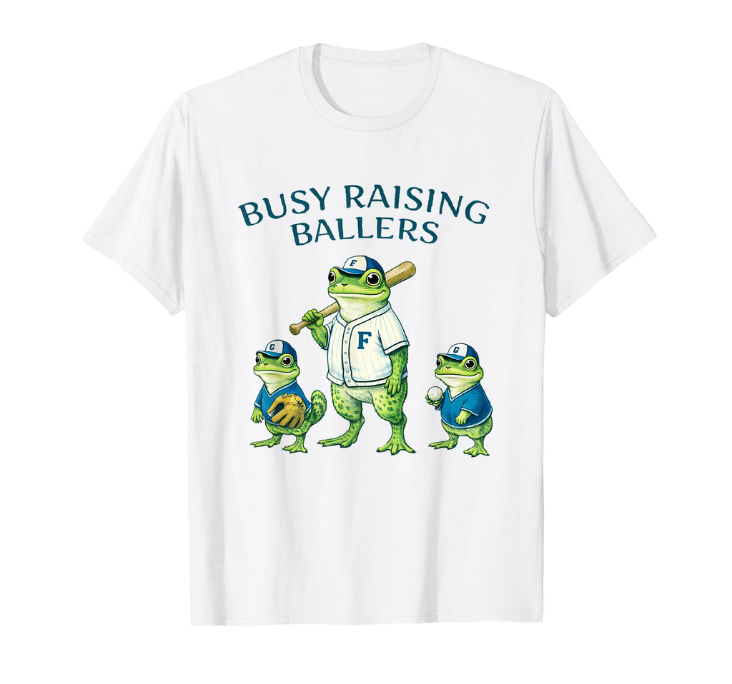Busy Raising Baller Baseball Softball T-Shirt - Custom Art Print Men Women - T-Shirt, Sweatshirt, Hoodie