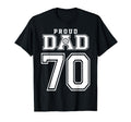 Custom Proud Volleyball Dad Number 70 T-Shirt - Custom Art Print Unisex - T-Shirt, Sweatshirt, Hoodie