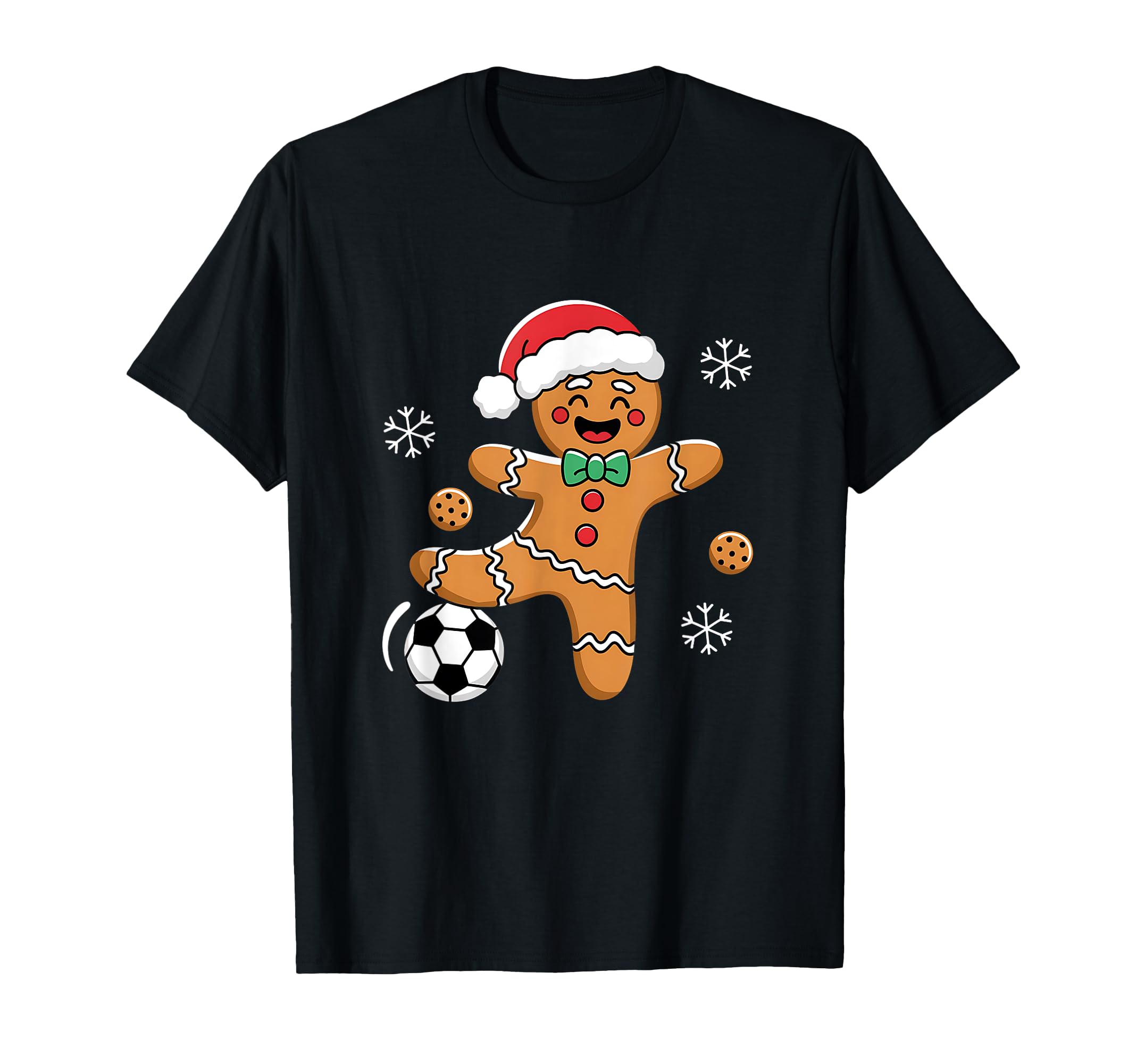 Gingerbread Soccer Santa Fun Holiday T-Shirt - Aesthetic Graphic Unisex - T-Shirt, Sweatshirt, Hoodie