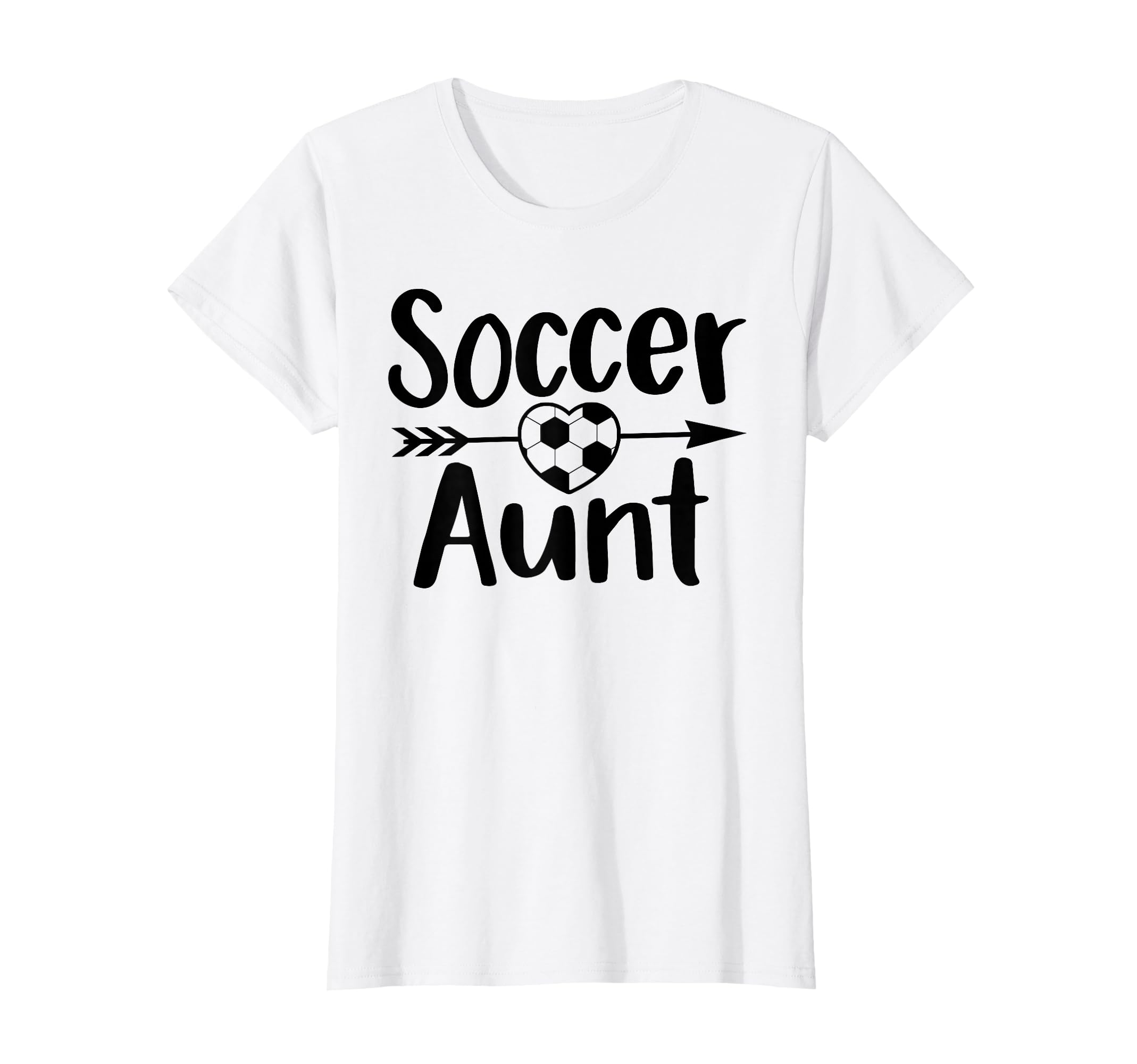 Soccer Aunt Heart Sport Lover Auntie T-Shirt - Custom Art Print for Adults - T-Shirt, Sweatshirt, Hoodie
