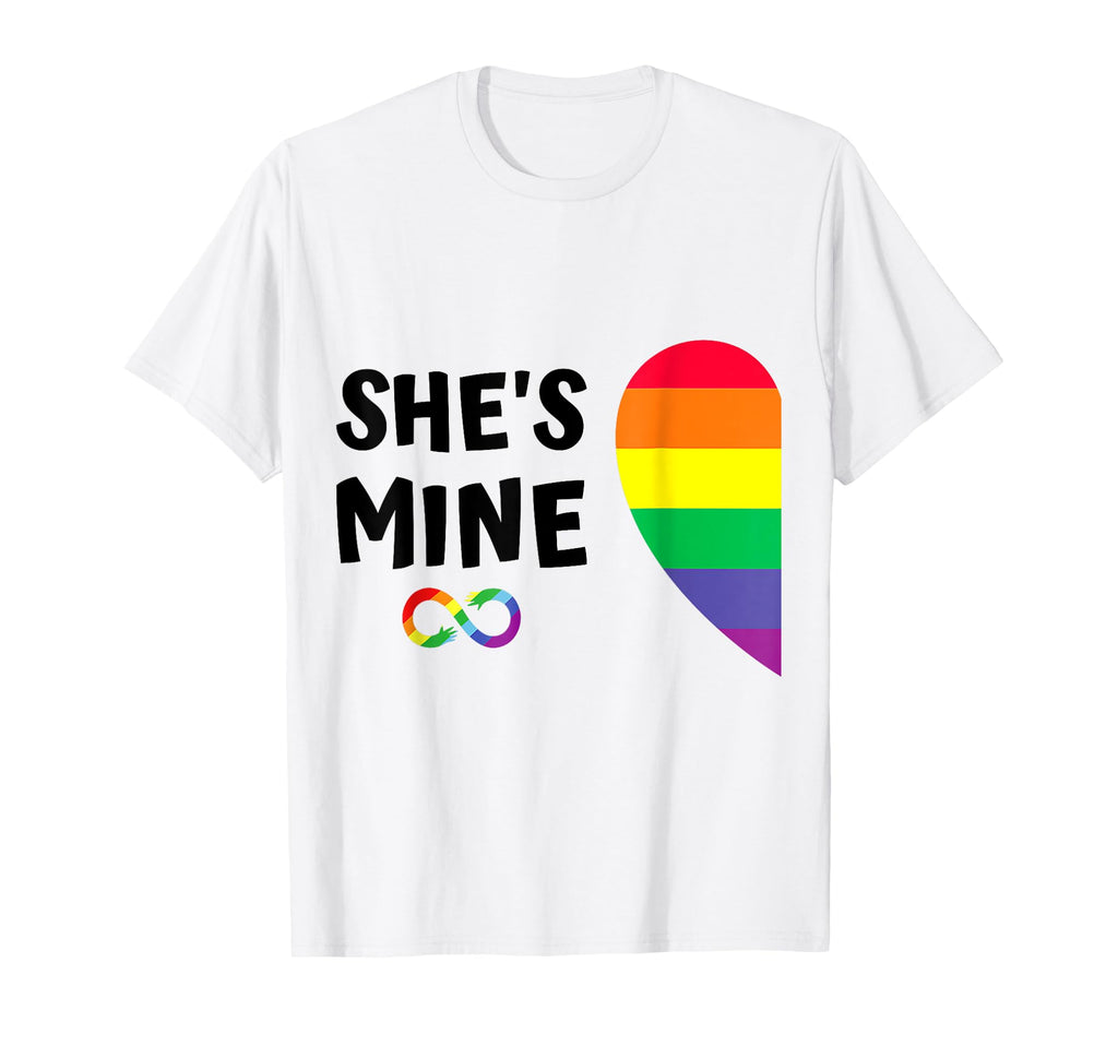 Im Hers Shes Mine Matching Pride T-Shirt - Minimalist Print for Adults - T-Shirt, Sweatshirt, Hoodie