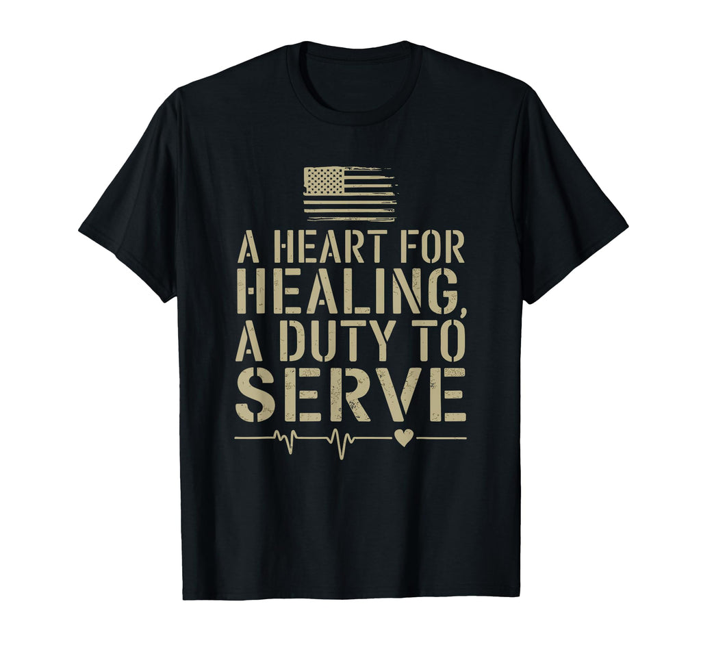 America Military Nurse Va Nursing T-Shirt - Custom Art Print Men Women - T-Shirt, Sweatshirt, Hoodie
