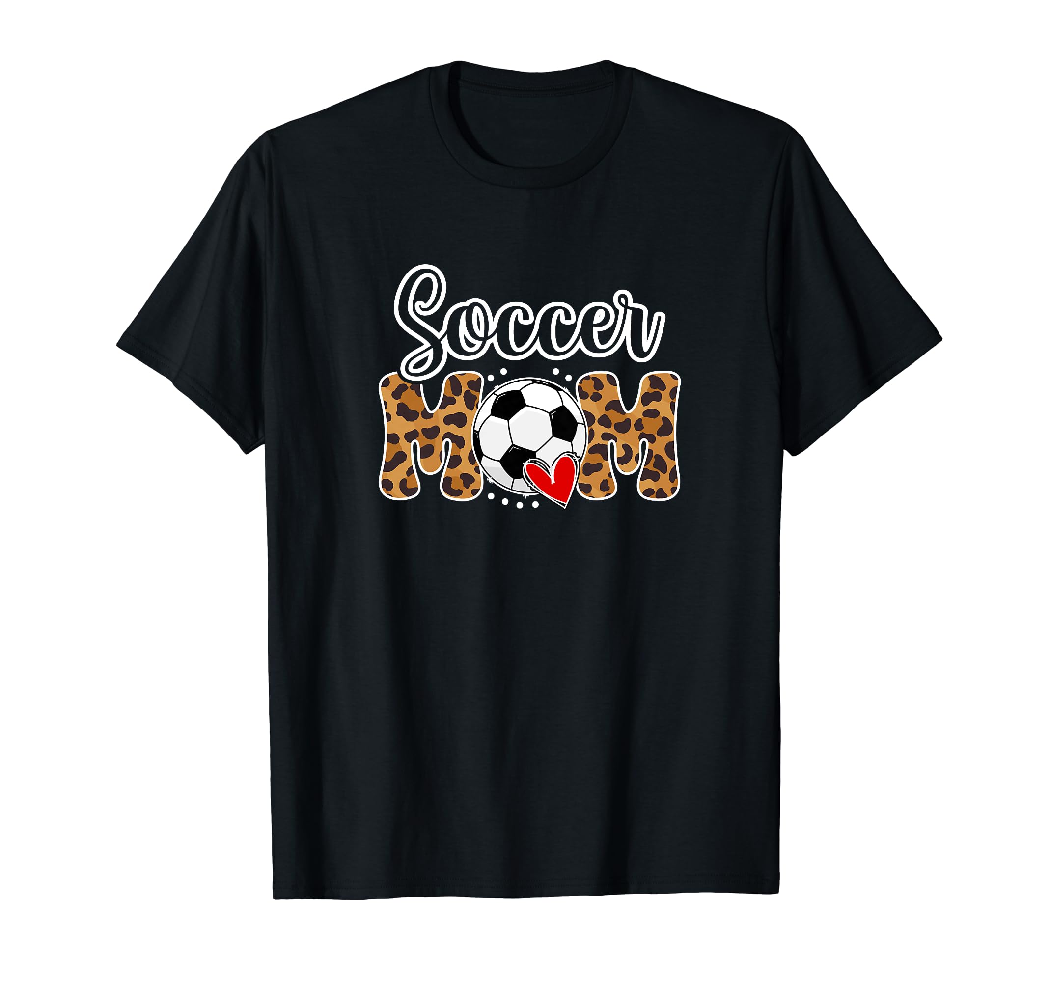 Soccer Mom Leopard Mom Soccer Player Mother T-Shirt - Unique Graphic Unisex - T-Shirt, Sweatshirt, Hoodie