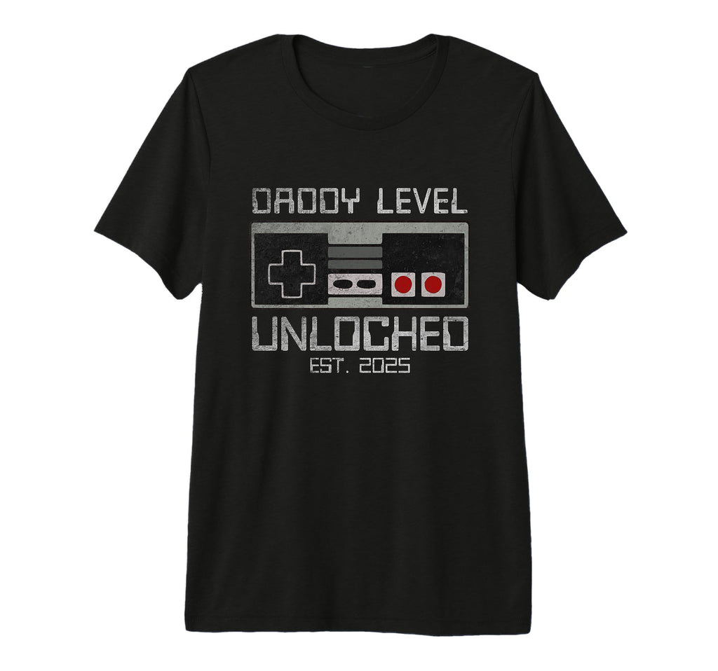 Daddy Level Unlocked 2025 Leveled T-Shirt - Aesthetic Graphic for Adults - T-Shirt, Sweatshirt, Hoodie