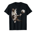 Funny Cat Soccer Ball Art T-Shirt - Custom Art Print Men Women - T-Shirt, Sweatshirt, Hoodie