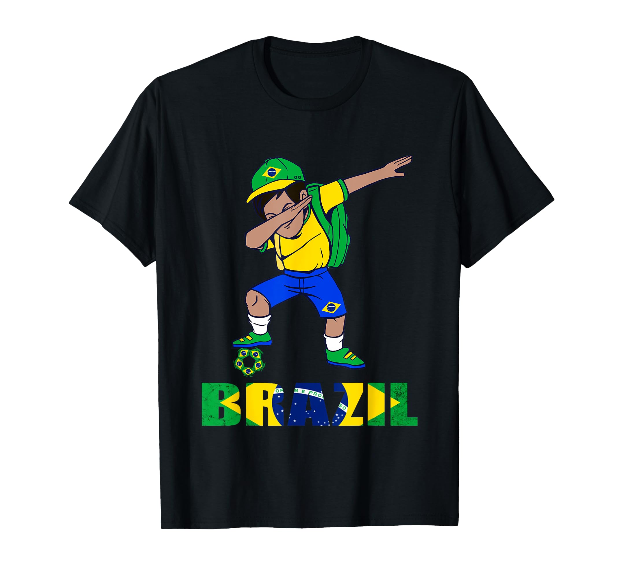 Brazilian Flag Brasil Brazil Soccer Ball T-Shirt - Trendy Graphic Unisex - T-Shirt, Sweatshirt, Hoodie