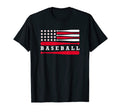 Funny Baseball Patriotic Us Flag T-Shirt - Minimalist Print Unisex - T-Shirt, Sweatshirt, Hoodie