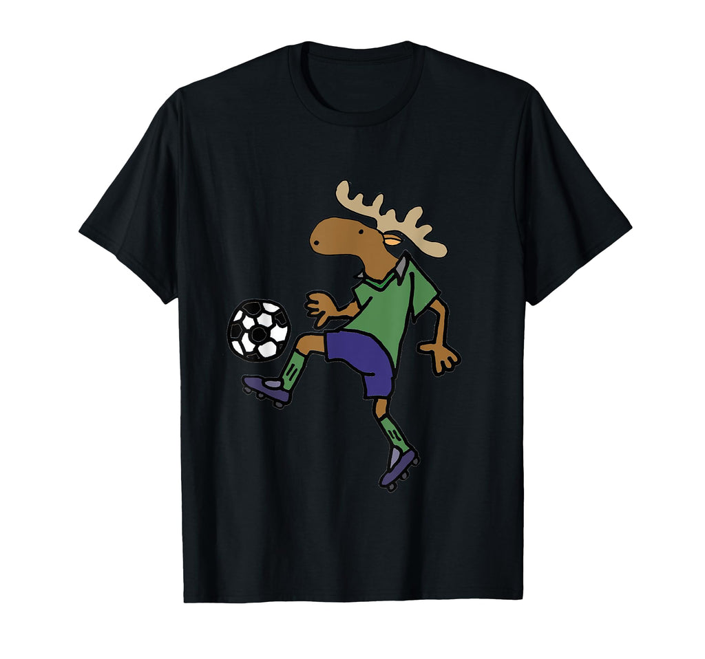 Smileteessports Funny Moose Playing T-Shirt - Graphic Print for Adults - T-Shirt, Sweatshirt, Hoodie