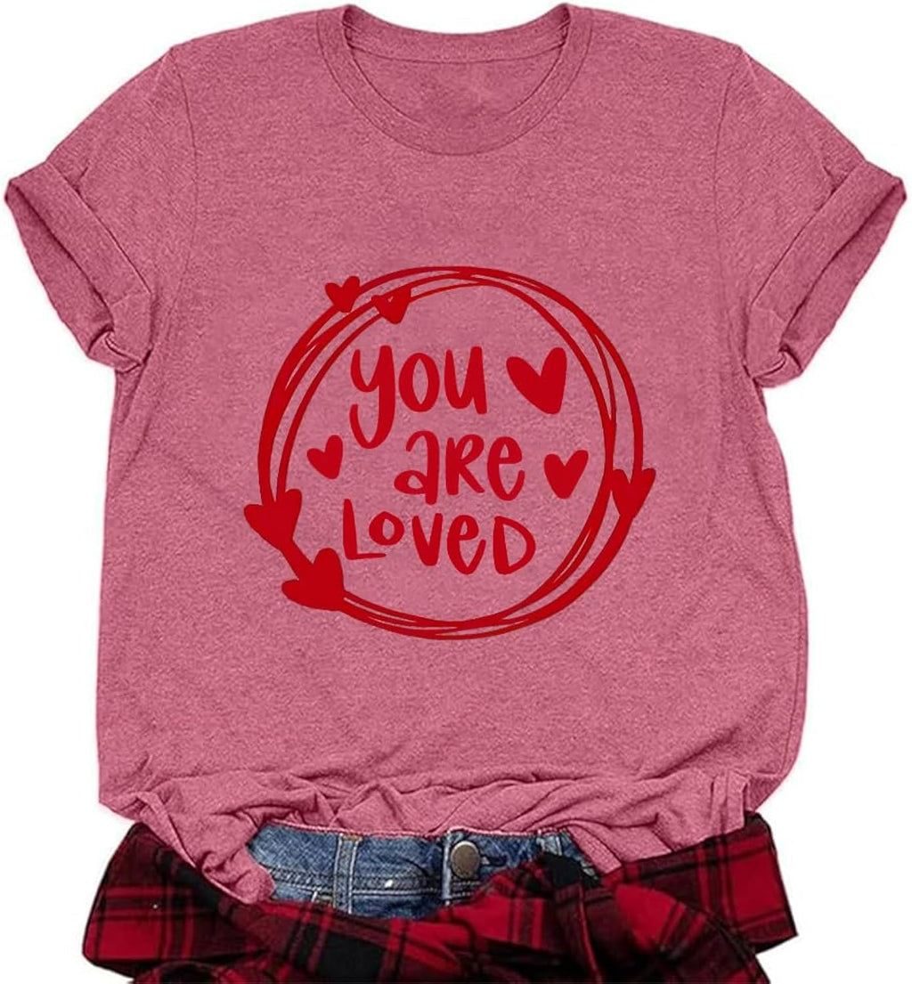 Valentines Women Funny You are Loved Letter Print - Adult & Kids T-Shirts, Sweatshirts & Hoodies apparel design preview 1