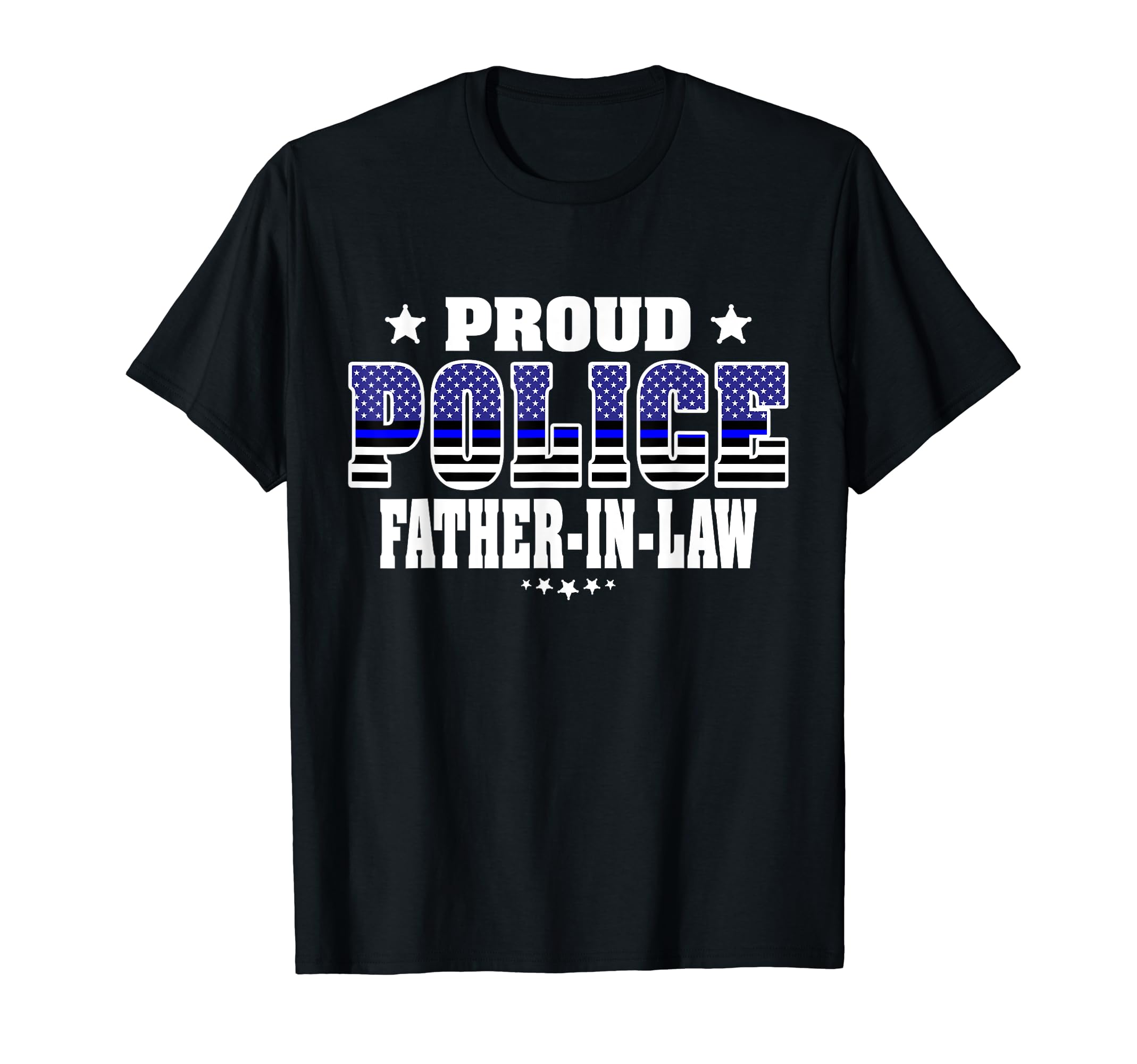Proud Police Father Law Thin Blue T-Shirt - Aesthetic Graphic for Adults - T-Shirt, Sweatshirt, Hoodie