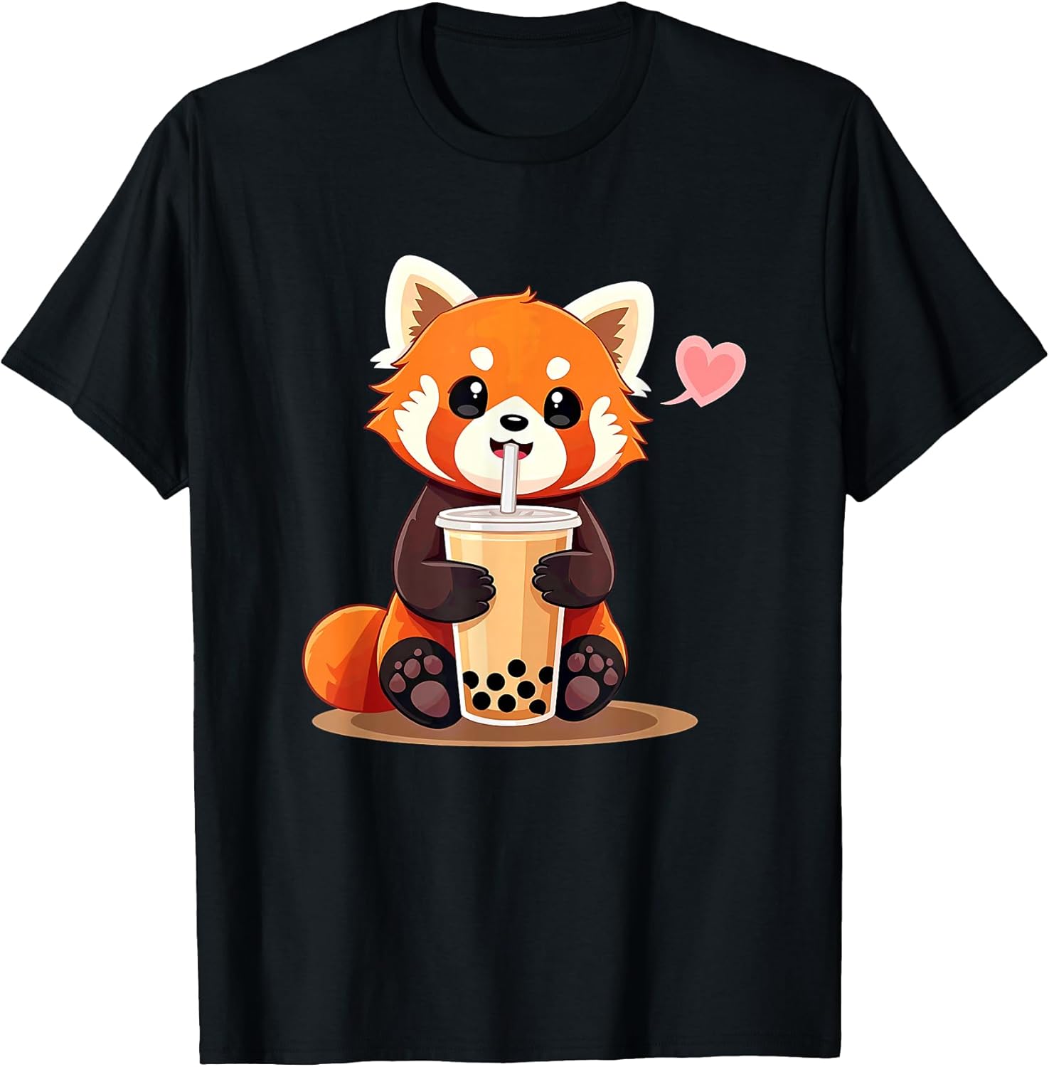 Kawaii Red Panda Bubble Tea - Adult & Kids T-Shirts, Sweatshirts & Hoodies apparel design preview 1