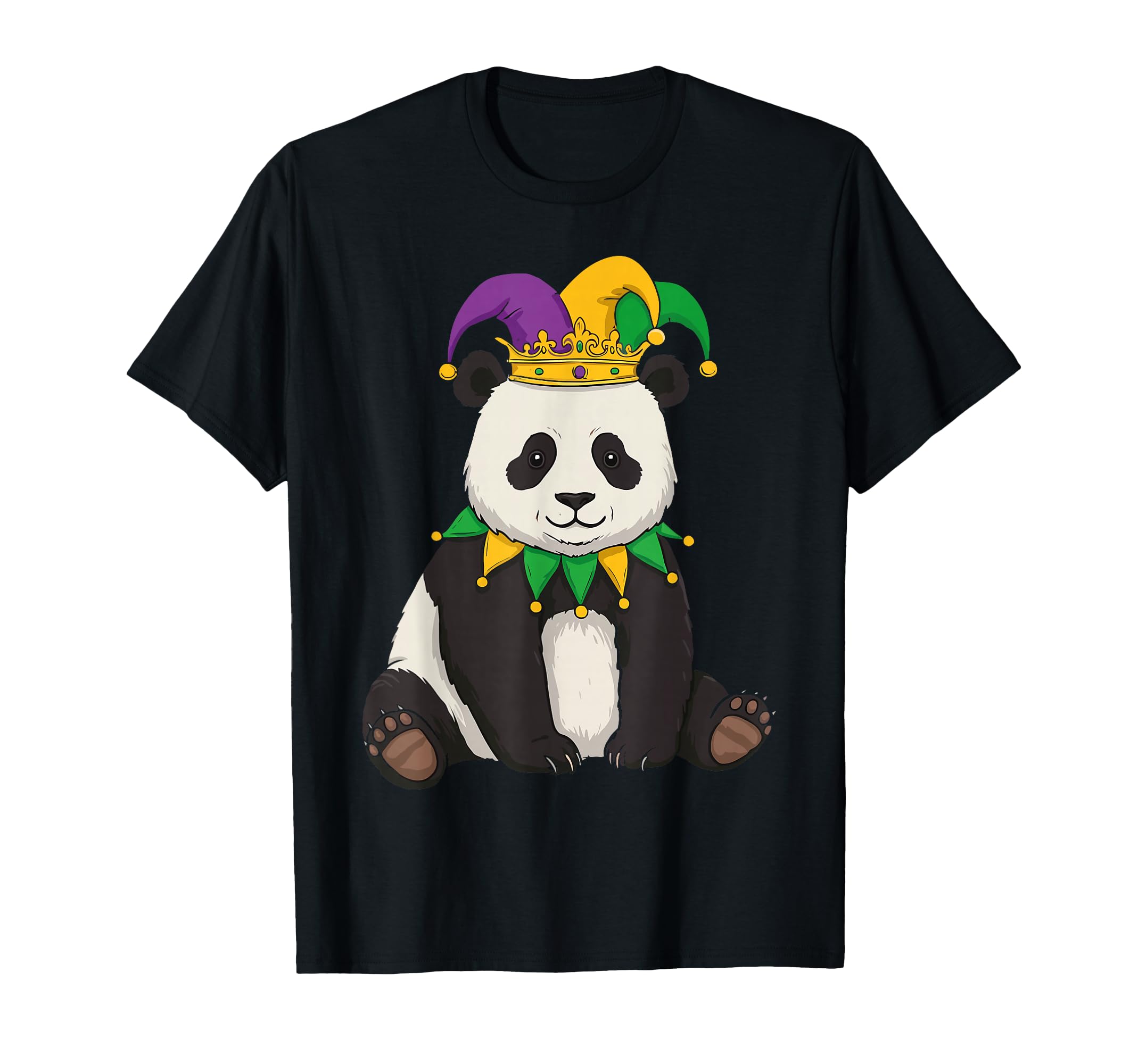 Panda Jester Hat Mardi Gras Funny T-Shirt - Aesthetic Graphic Men Women - T-Shirt, Sweatshirt, Hoodie