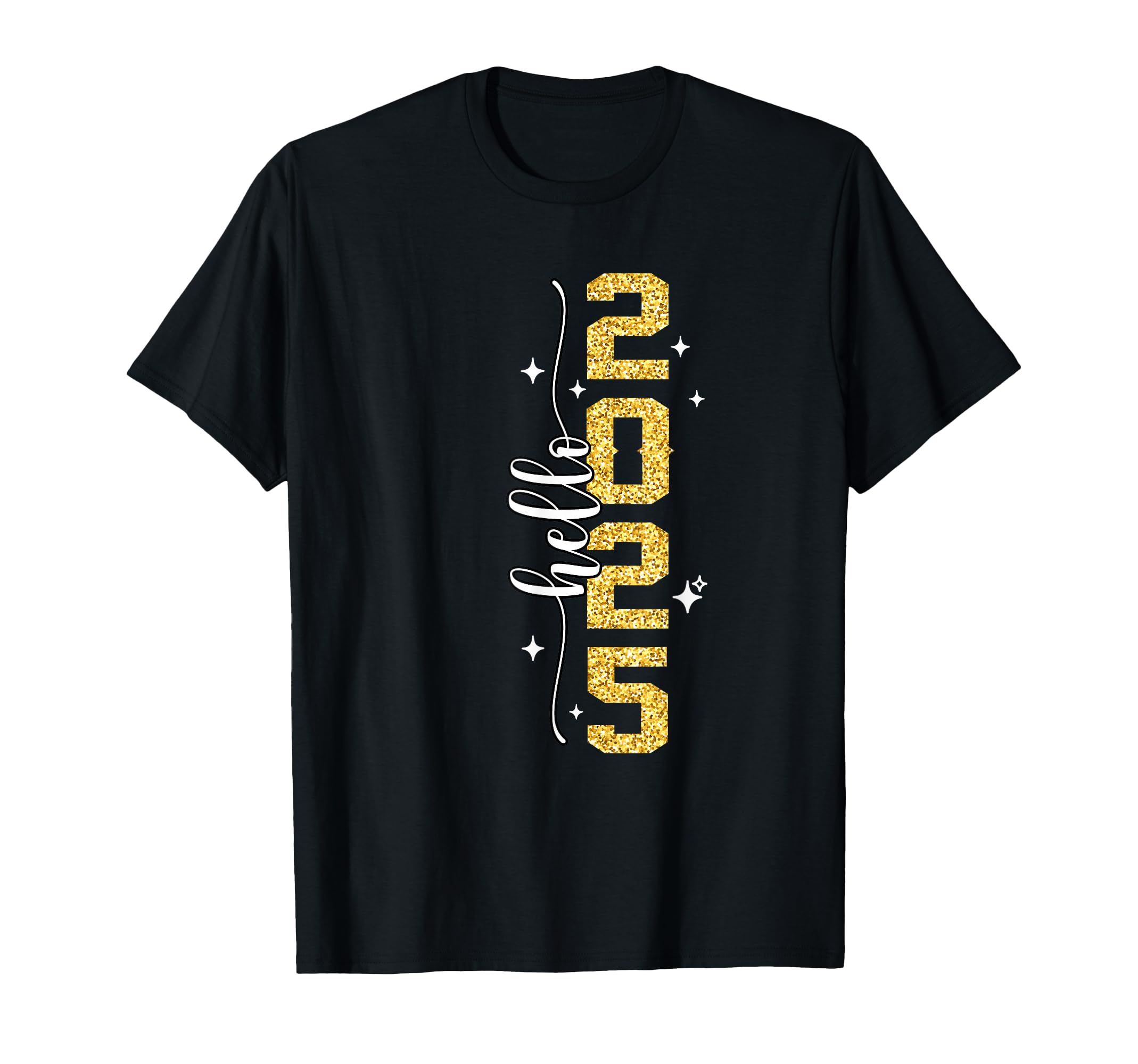 Hello 2025 Happy New Year Party T-Shirt - Aesthetic Graphic for Adults - T-Shirt, Sweatshirt, Hoodie