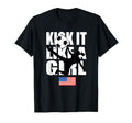 Soccer Kick It Like American Flag T-Shirt - Novelty Apparel for Adults - T-Shirt, Sweatshirt, Hoodie