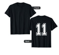 Number 11 Sports Player Number Back T-Shirt - Novelty Apparel for Adults - T-Shirt, Sweatshirt, Hoodie