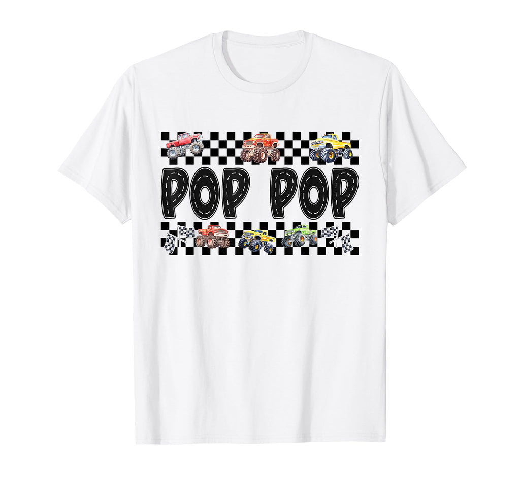Pop Pop Monster Truck Family Crew T-Shirt - Fun Novelty Design Men Women - T-Shirt, Sweatshirt, Hoodie