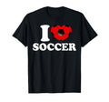 Funny I Love Soccer I Red Heart Soccer T-Shirt - Trendy Graphic Men Women - T-Shirt, Sweatshirt, Hoodie