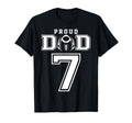 Custom Proud Football Dad Number 7 T-Shirt - Trendy Graphic for Adults - T-Shirt, Sweatshirt, Hoodie