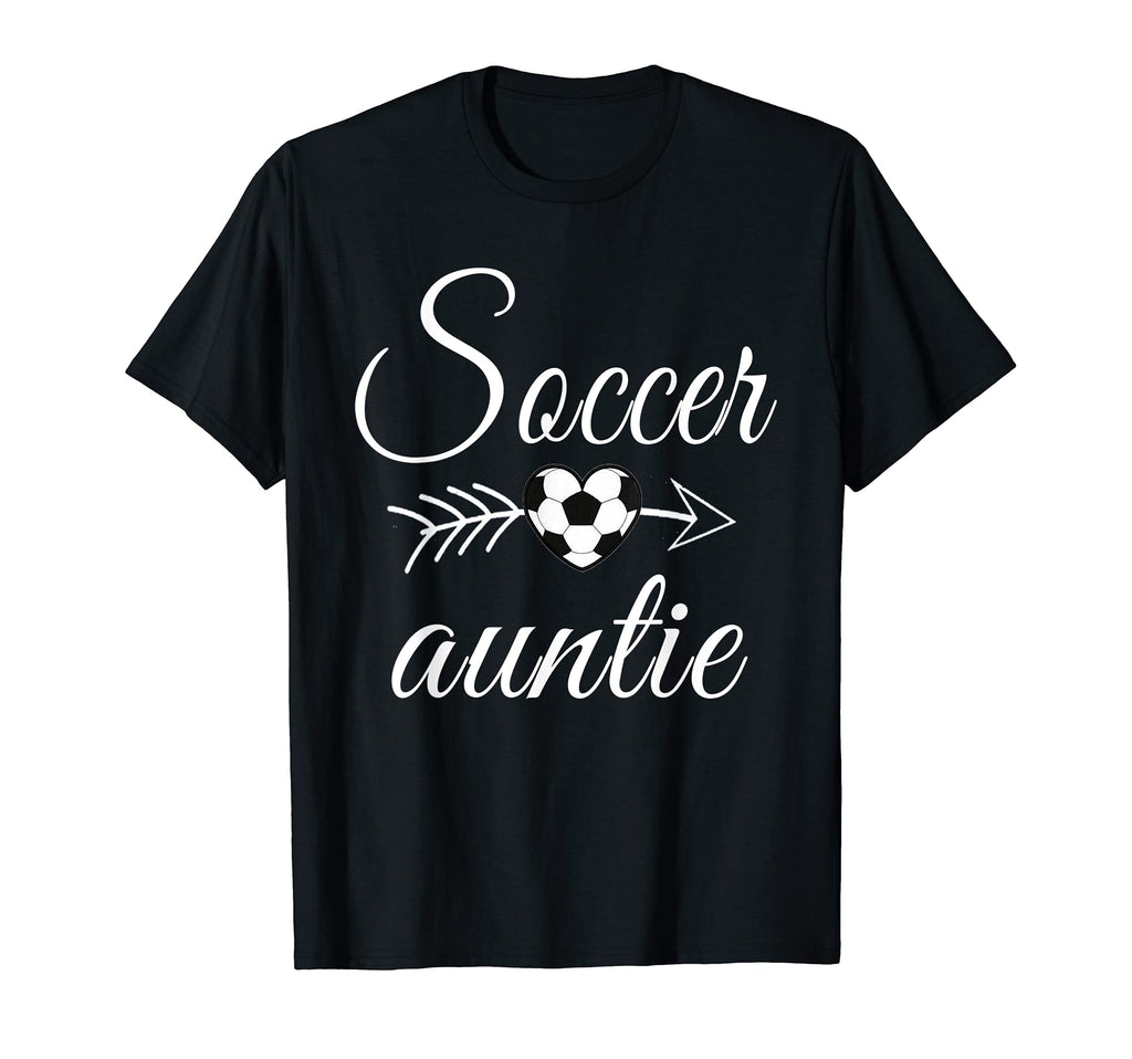Soccer Auntie Heart Soccer Lovers T-Shirt - Novelty Apparel Men Women - T-Shirt, Sweatshirt, Hoodie
