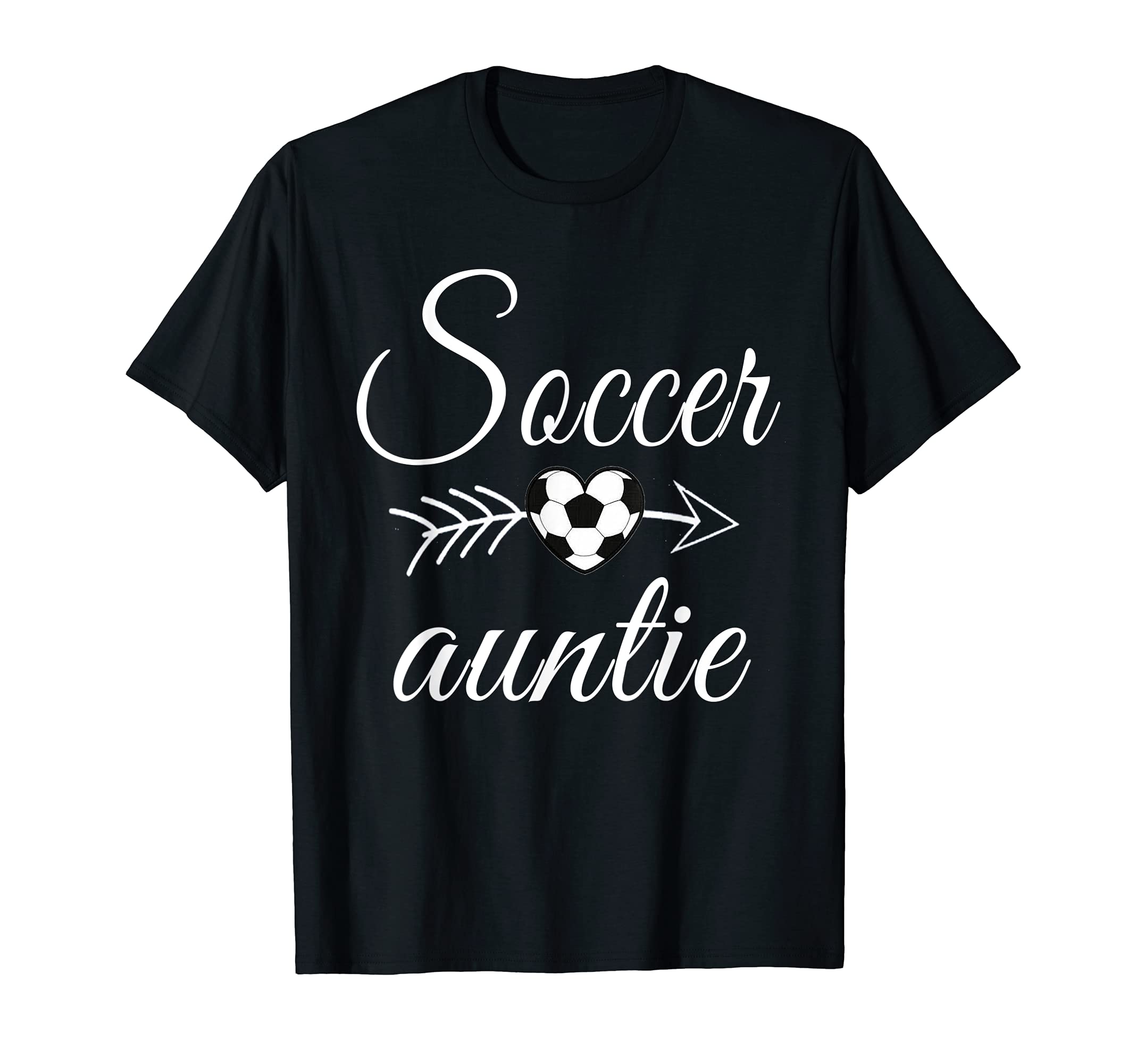 Soccer Auntie Heart Soccer Lovers T-Shirt - Novelty Apparel Men Women - T-Shirt, Sweatshirt, Hoodie