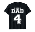 Custom Proud Volleyball Dad Number 4 T-Shirt - Minimalist Print Unisex - T-Shirt, Sweatshirt, Hoodie