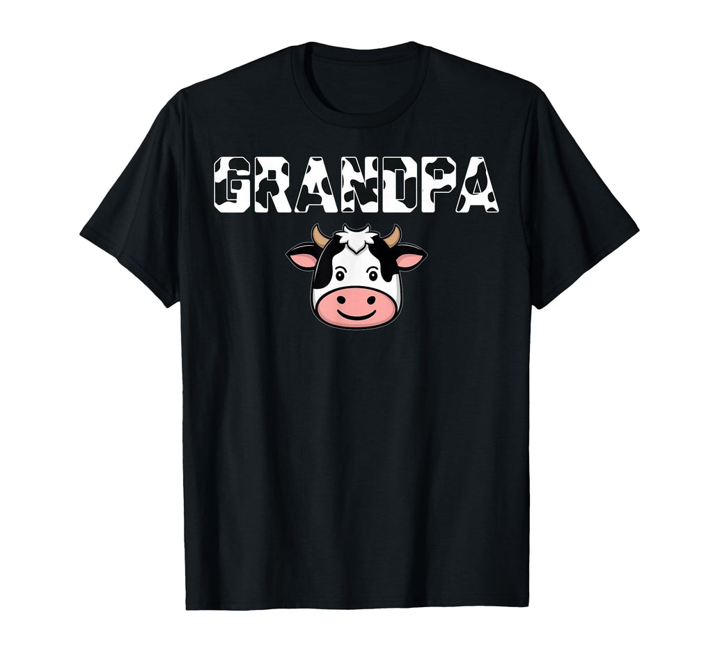 Grandpa Cow Pattern Cow Lover Grandpa T-Shirt - Graphic Print Men Women - T-Shirt, Sweatshirt, Hoodie