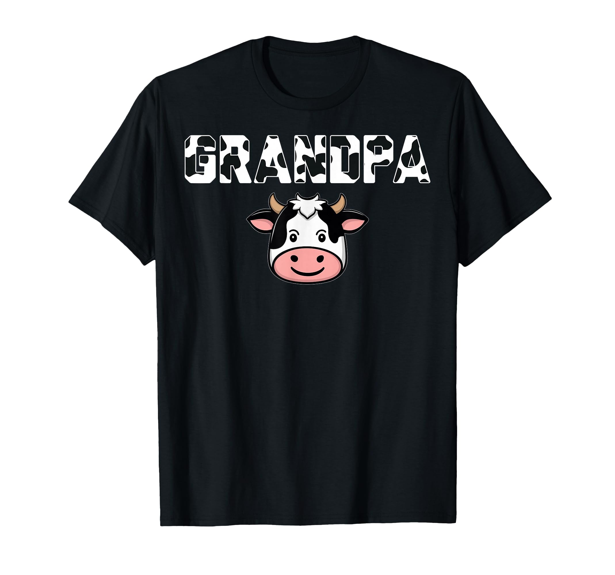 Grandpa Cow Pattern Cow Lover Grandpa T-Shirt - Graphic Print Men Women - T-Shirt, Sweatshirt, Hoodie