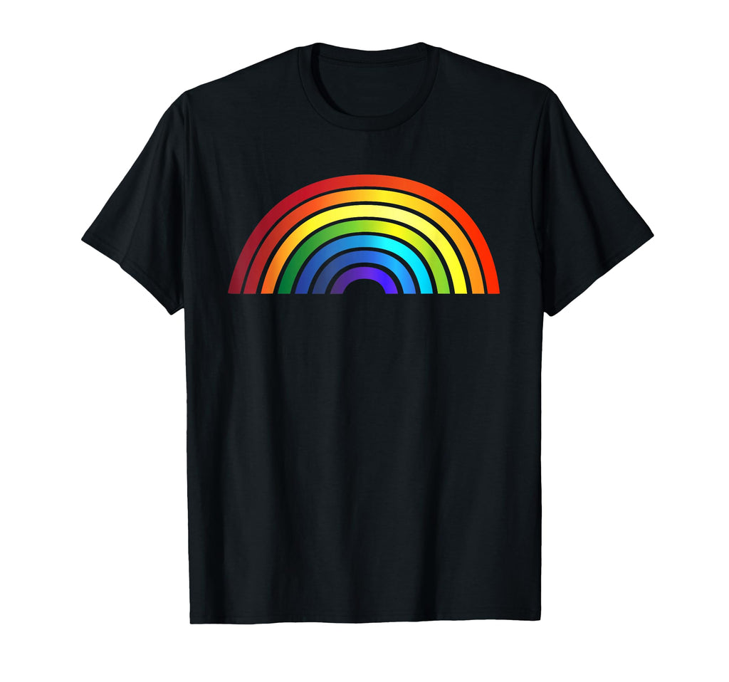Rainbow Rainbow Simple Basic Stripe T-Shirt - Streetwear Style for Adults - T-Shirt, Sweatshirt, Hoodie