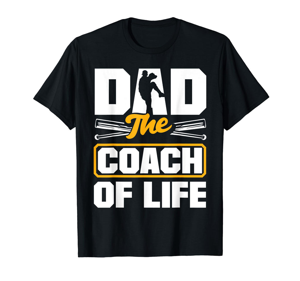 Dad Coch Life Fathers Day Baseball T-Shirt - Graphic Print Men Women - T-Shirt, Sweatshirt, Hoodie