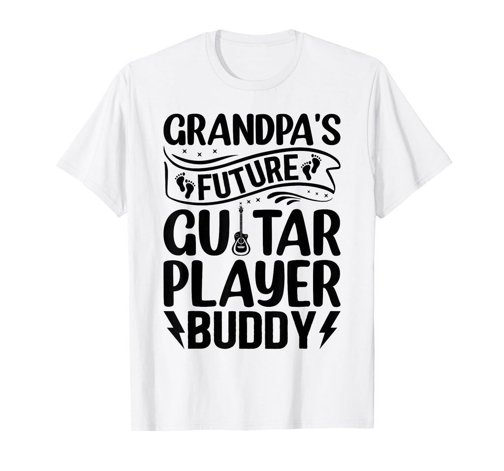 Newborn Guitar Player Grandpas Future T-Shirt - Minimalist Print Men Women - T-Shirt, Sweatshirt, Hoodie
