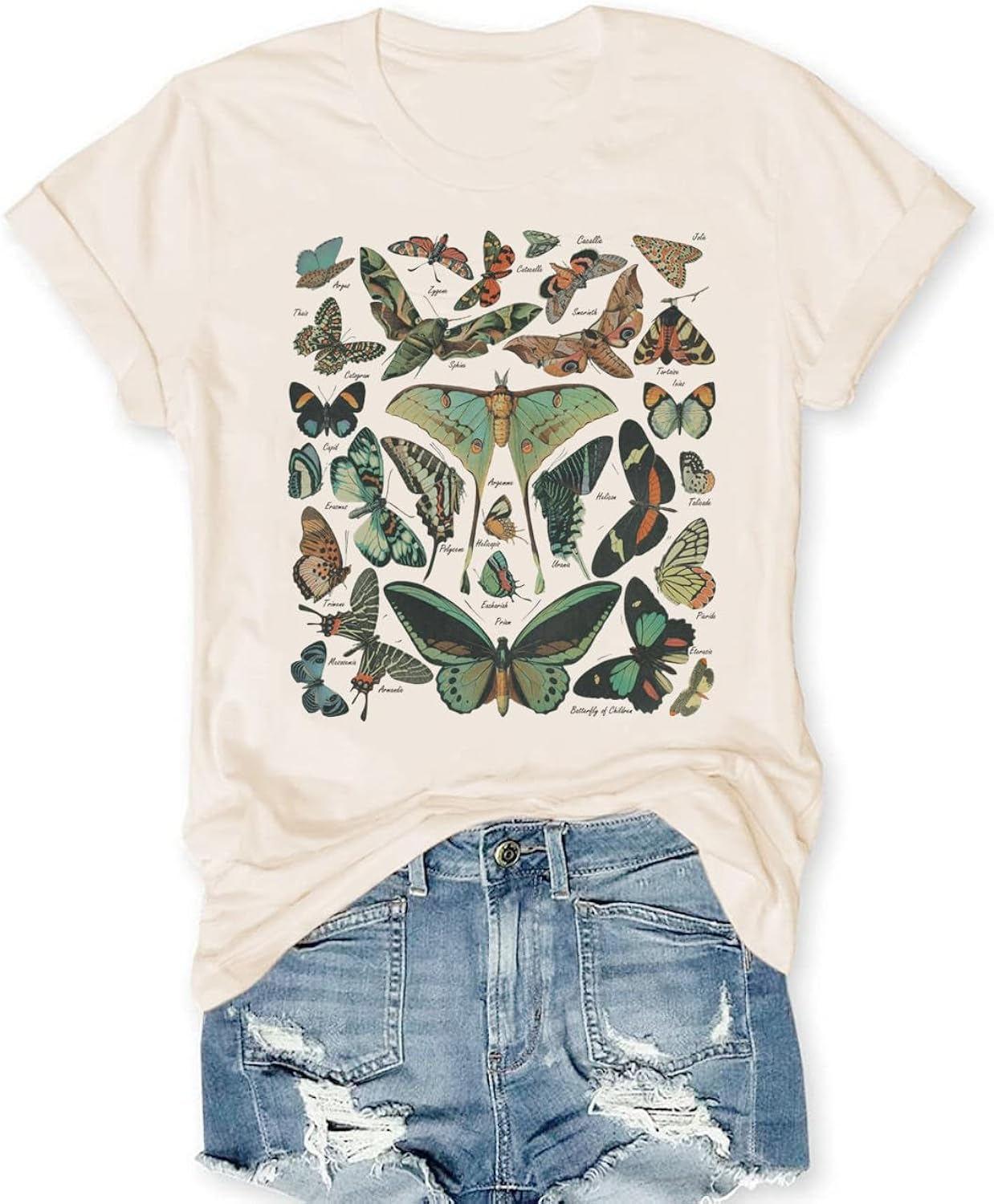 Vintage Butterfly and Moth for Women Casual Aesthetic - Adult & Kids T-Shirts, Sweatshirts & Hoodies apparel design preview 1