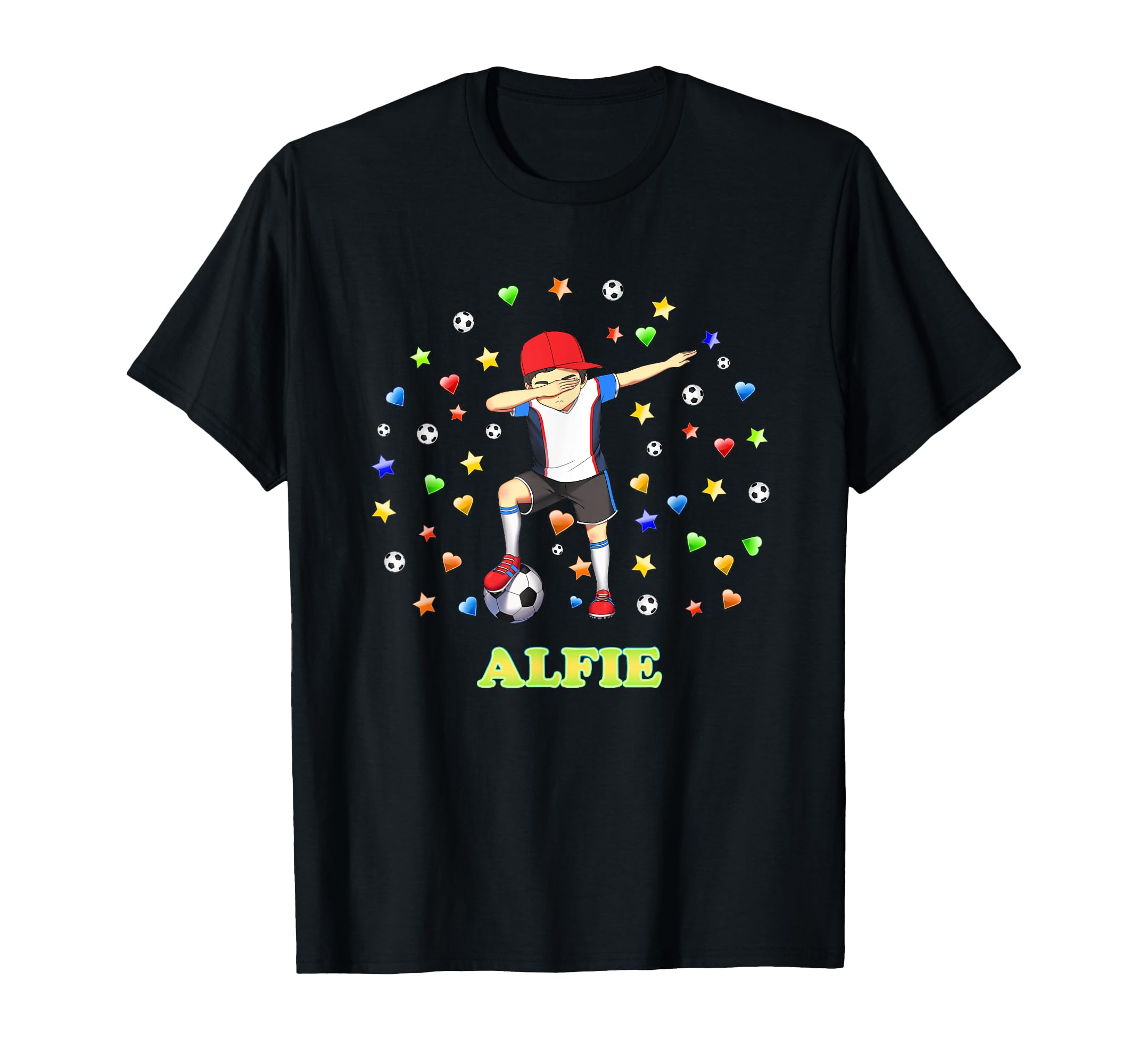 Alfie Personalised Soccer Footballer T-Shirt - Streetwear Style Men Women - T-Shirt, Sweatshirt, Hoodie
