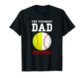 Mens Toughest Dad Raise Ballers Softball T-Shirt - Graphic Print Unisex - T-Shirt, Sweatshirt, Hoodie