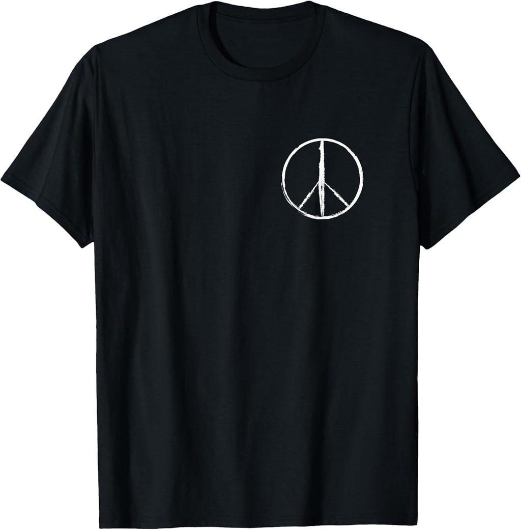 Hippie Rainbow Peace Sign On Pocket - Adult & Kids T-Shirts, Sweatshirts & Hoodies apparel design preview 1