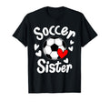 Soccer Sister Heart Big Sister Little T-Shirt - Trendy Graphic for Adults - T-Shirt, Sweatshirt, Hoodie