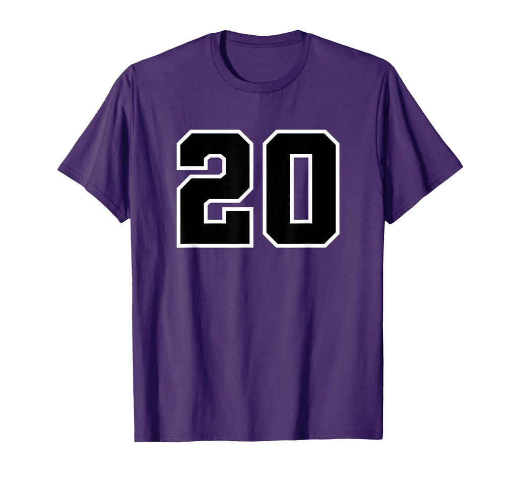 Number 20 Sports Team Varsity Number T-Shirt - Custom Art Print Unisex - T-Shirt, Sweatshirt, Hoodie