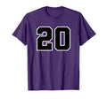 Number 20 Sports Team Varsity Number T-Shirt - Custom Art Print Unisex - T-Shirt, Sweatshirt, Hoodie