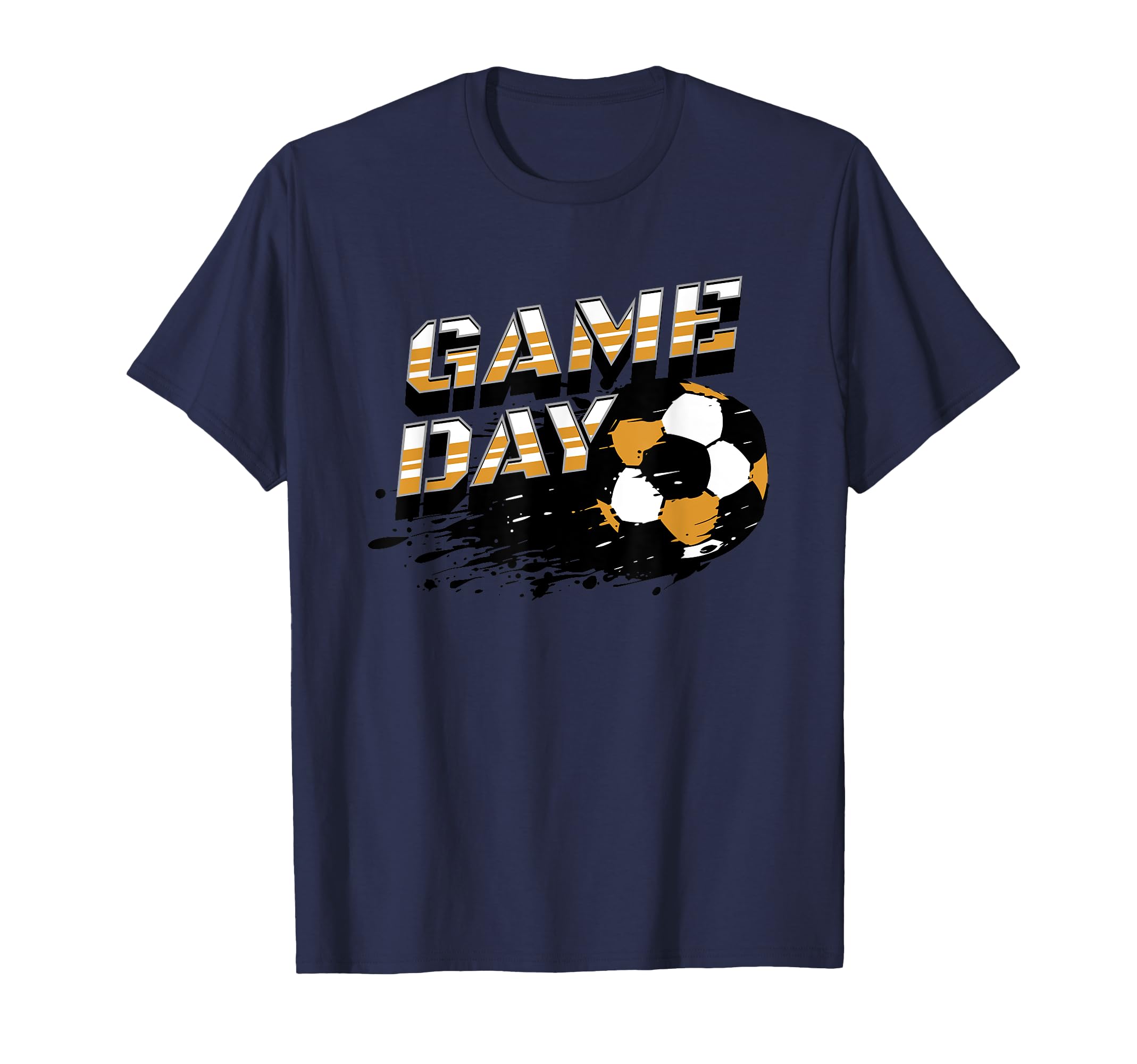Soccer Game Day Splatter Orange White T-Shirt - Novelty Apparel Unisex - T-Shirt, Sweatshirt, Hoodie