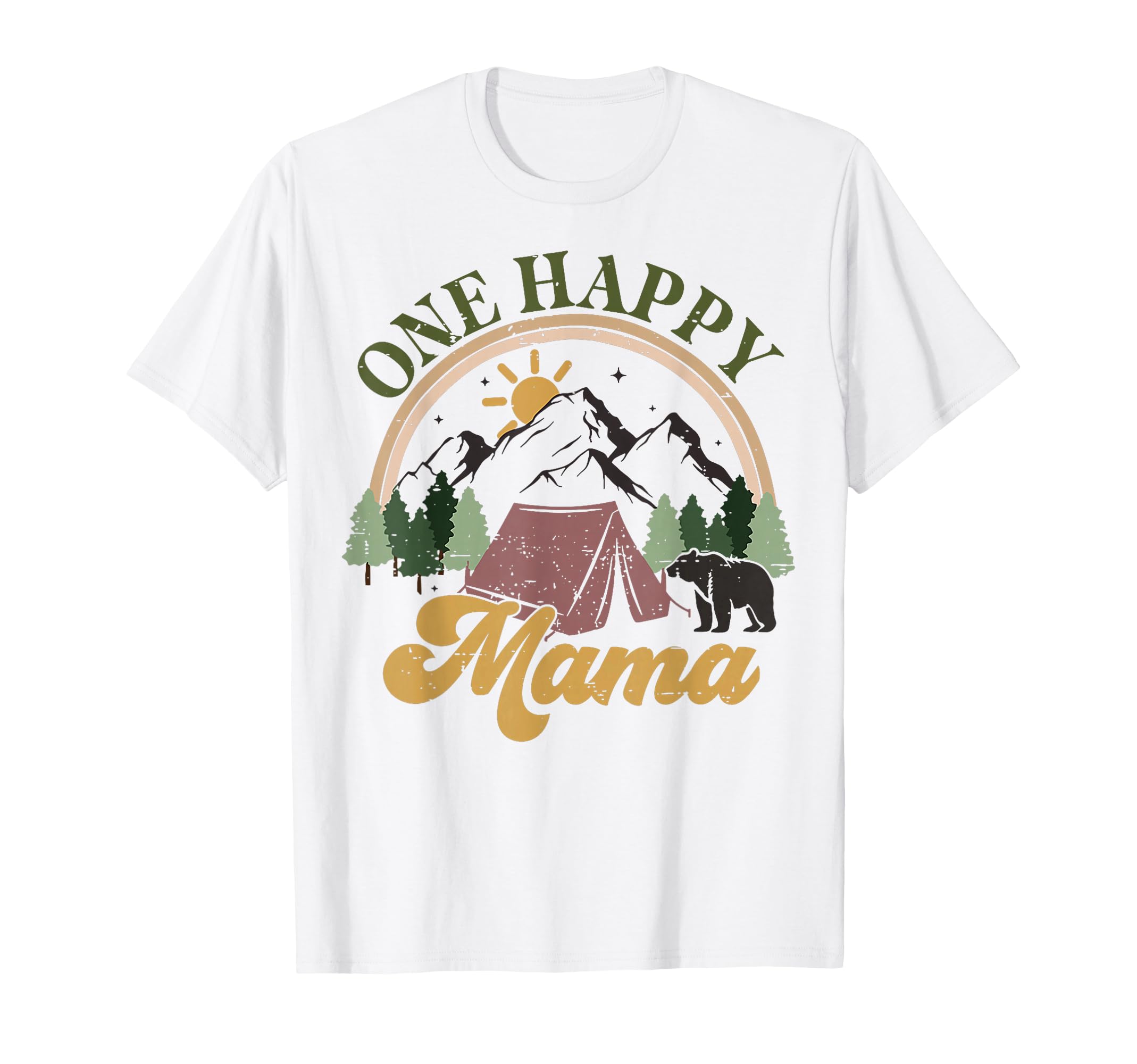 One Happy Camper Birthday T-Shirt - Fun Novelty Design Men Women - T-Shirt, Sweatshirt, Hoodie