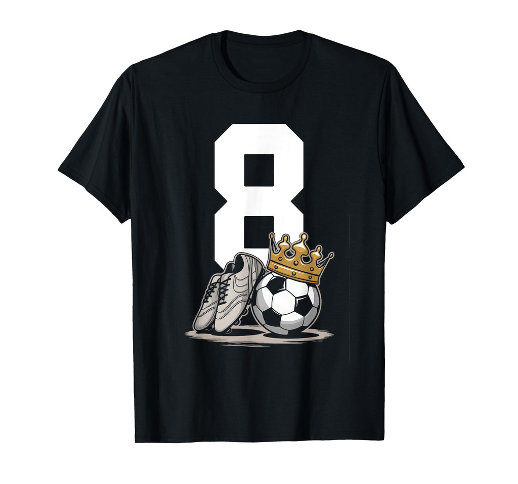 8 Soccer Birthday Gift Soccer Fan T-Shirt - Custom Art Print for Adults - T-Shirt, Sweatshirt, Hoodie
