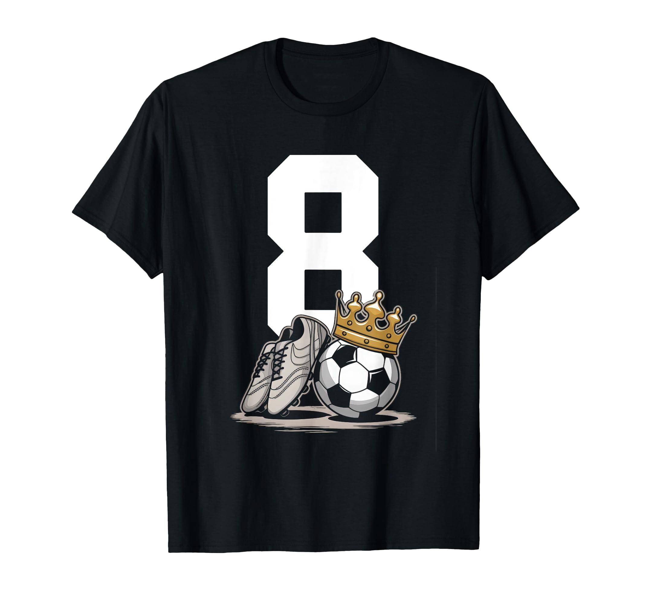 8 Soccer Birthday Gift Soccer Fan T-Shirt - Custom Art Print for Adults - T-Shirt, Sweatshirt, Hoodie